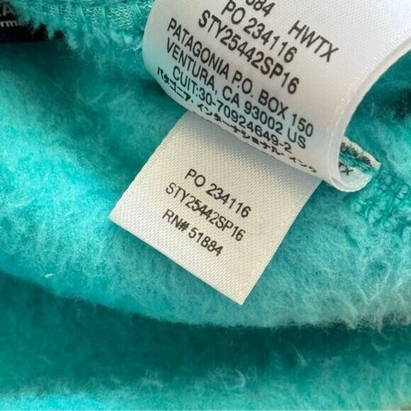 Patagonia Re-Tool Snap-T Turquoise Orange Pullover Sweater Women’s Size XS - Picture 10 of 12